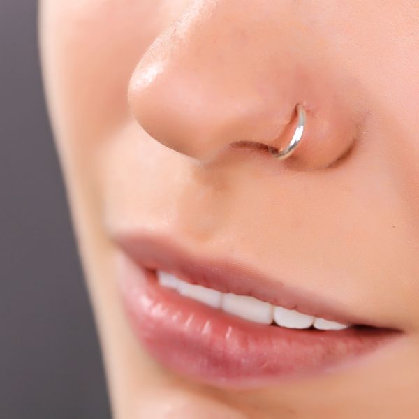 Image of a gold nosering